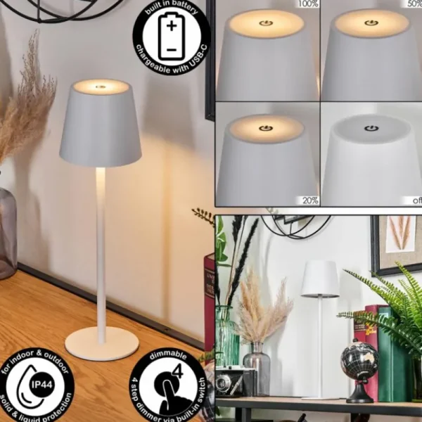 hofstein Salgadinho Lampe à poser LED Blanc, 1 lumière* Lampes Modernes