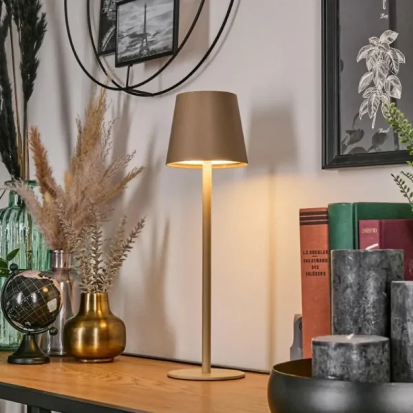 hofstein Salgadinho Lampe à poser LED Beige, 1 lumière* Lampes Modernes