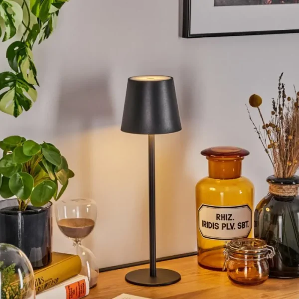 hofstein Salgadinho Lampe à poser LED Noir, 1 lumière* Lampes Modernes