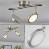 hofstein Sarnadinha Plafonnier LED Nickel mat, 2 lumières* Lampes Modernes