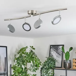 hofstein Sarnadinha Plafonnier LED Nickel mat, 4 lumières* Lampes Modernes