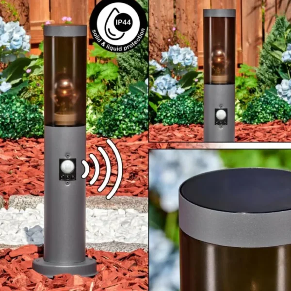 hofstein Sessa Borne lumineuse, Eclairage de chemin Anthracite, 1 lumière, Détecteur de mouvement* Lampes Modernes