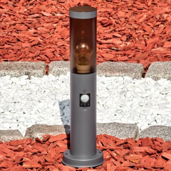 hofstein Sessa Borne lumineuse, Eclairage de chemin Anthracite, 1 lumière, Détecteur de mouvement* Lampes Modernes