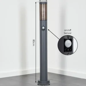 hofstein Sessa Eclairage de chemin Anthracite, 1 lumière, Détecteur de mouvement* Lampes Modernes