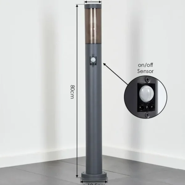 hofstein Sessa Eclairage de chemin Anthracite, 1 lumière, Détecteur de mouvement* Lampes Modernes