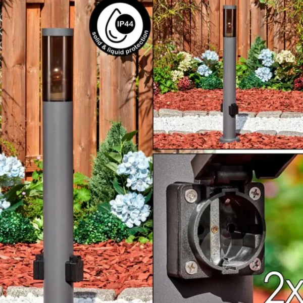 hofstein Sessa Lampe à prise électrique, Eclairage de chemin Anthracite, 1 lumière* Lampes Modernes