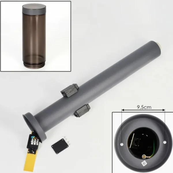 hofstein Sessa Lampe à prise électrique, Eclairage de chemin Anthracite, 1 lumière* Lampes Modernes