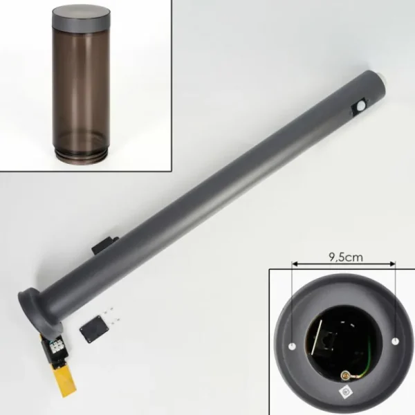 hofstein Sessa Lampe à prise électrique, Eclairage de chemin Anthracite, 1 lumière, Détecteur de mouvement* Lampes Modernes