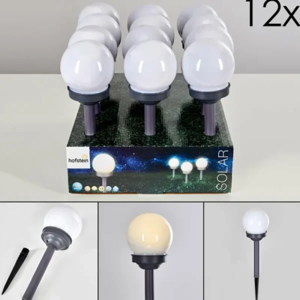 hofstein Set de 12 lampes de jardin Hakon LED Gris, 1 lumière* Lampes Modernes