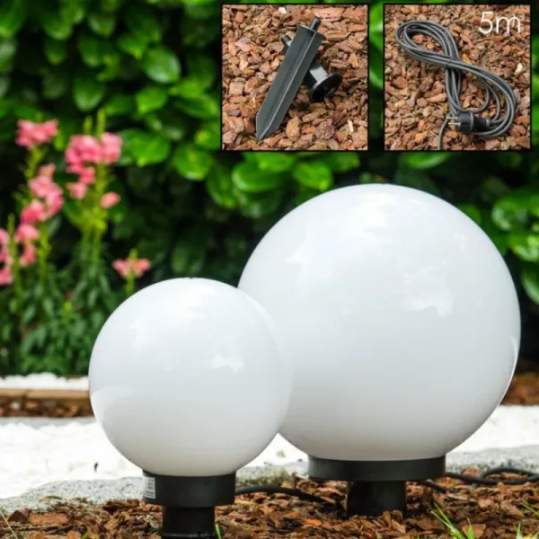 hofstein Set de boules lumineuses Miau Blanc, 2 lumières* Lampes Modernes