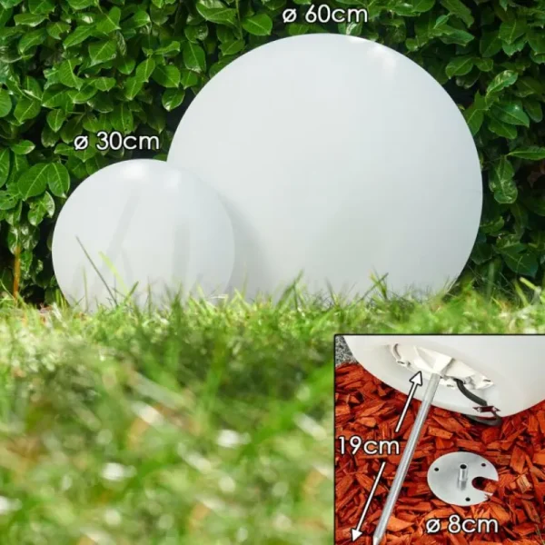 hofstein Set de boules lumineuses Arslev Blanc, 2 lumières* Lampes Modernes