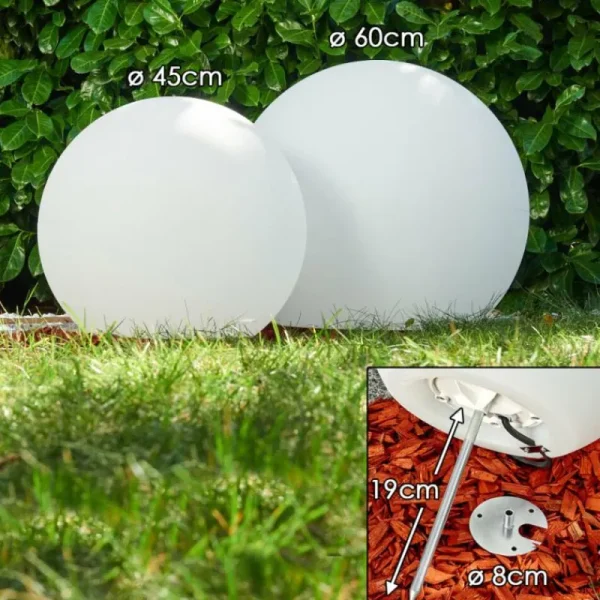 hofstein Set de boules lumineuses Arslev Blanc, 2 lumières* Lampes Modernes