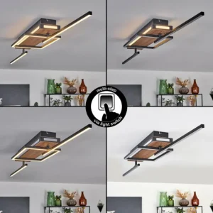 hofstein Sigersvik Plafonnier LED Écru, Noir, 1 lumière* Lampes Modernes