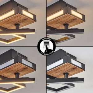 hofstein Sigersvik Plafonnier LED Écru, Noir, 1 lumière* Lampes Modernes