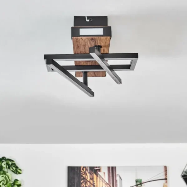 hofstein Sigersvik Plafonnier LED Écru, Noir, 1 lumière* Lampes Modernes