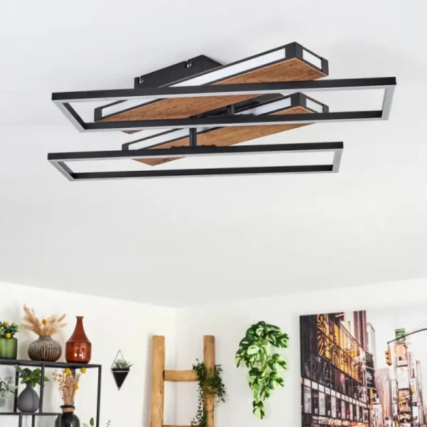 hofstein Sigersvik Plafonnier LED Écru, Noir, 1 lumière* Lampes Modernes