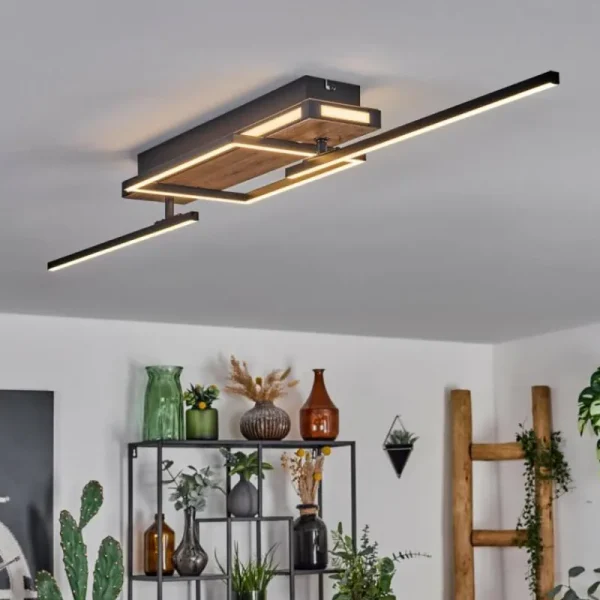 hofstein Sigersvik Plafonnier LED Écru, Noir, 1 lumière* Lampes Modernes