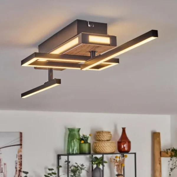 hofstein Sigersvik Plafonnier LED Écru, Noir, 1 lumière* Lampes Modernes