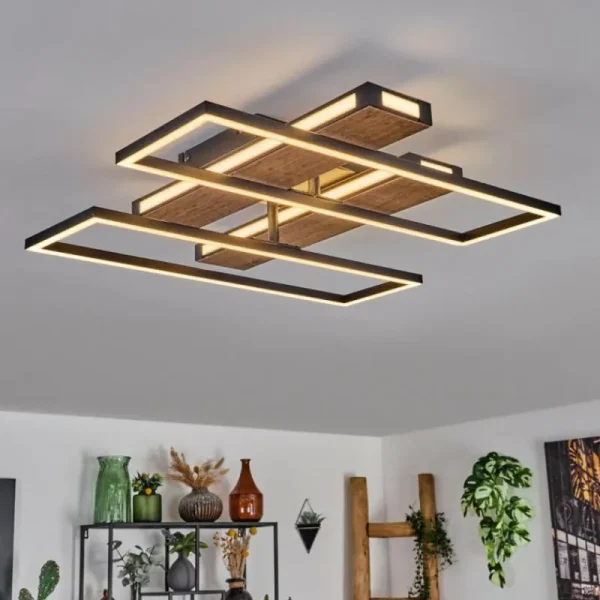 hofstein Sigersvik Plafonnier LED Écru, Noir, 1 lumière* Lampes Modernes