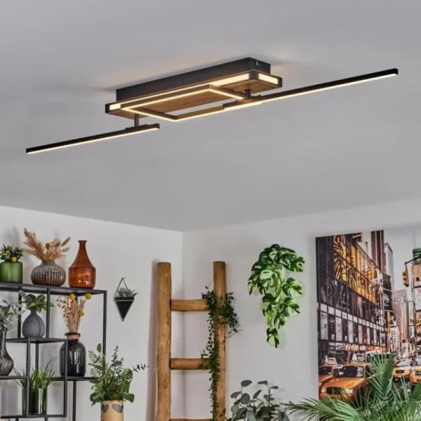 hofstein Sigersvik Plafonnier LED Écru, Noir, 1 lumière* Lampes Modernes