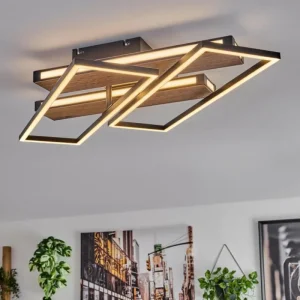 hofstein Sigersvik Plafonnier LED Écru, Noir, 1 lumière* Lampes Modernes