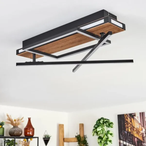 hofstein Sigersvik Plafonnier LED Écru, Noir, 1 lumière* Lampes Modernes