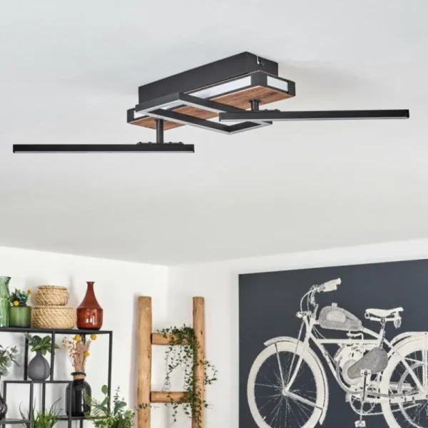 hofstein Sigersvik Plafonnier LED Écru, Noir, 1 lumière* Lampes Modernes