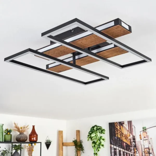 hofstein Sigersvik Plafonnier LED Écru, Noir, 1 lumière* Lampes Modernes