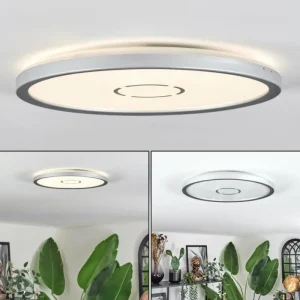 hofstein Simonstorp Plafonnier, Panel LED Argenté, Blanc, 1 lumière* Lampes Modernes