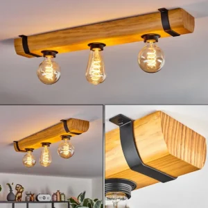 hofstein Skads Plafonnier Écru, Noir, 3 lumières* Lampes Modernes