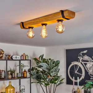 hofstein Skads Plafonnier Écru, Noir, 3 lumières* Lampes Modernes
