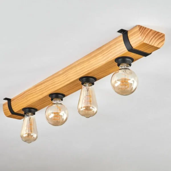 hofstein Skads Plafonnier Écru, Noir, 4 lumières* Lampes Modernes