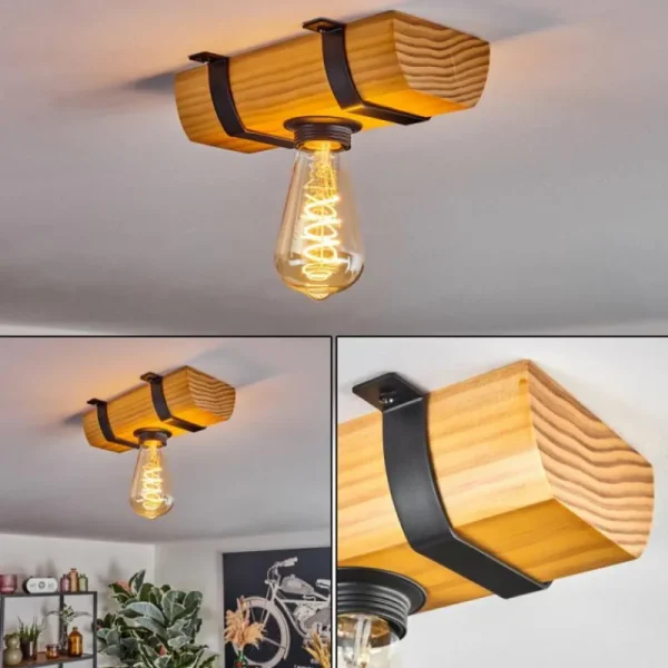 hofstein Skads Plafonnier, Spot de plafond Écru, Noir, 1 lumière* Lampes Modernes