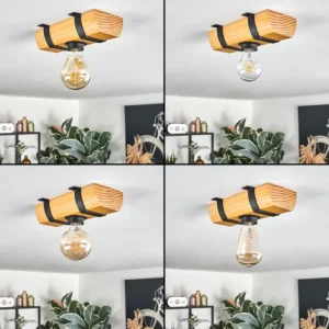 hofstein Skads Plafonnier, Spot de plafond Écru, Noir, 1 lumière* Lampes Modernes