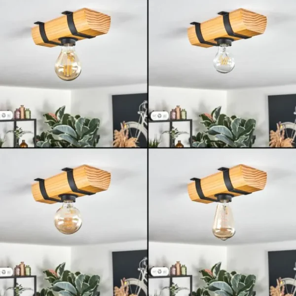 hofstein Skads Plafonnier, Spot de plafond Écru, Noir, 1 lumière* Lampes Modernes
