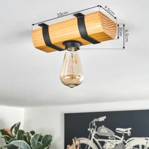 hofstein Skads Plafonnier, Spot de plafond Écru, Noir, 1 lumière* Lampes Modernes