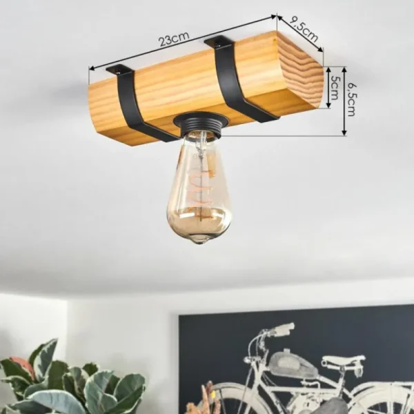 hofstein Skads Plafonnier, Spot de plafond Écru, Noir, 1 lumière* Lampes Modernes