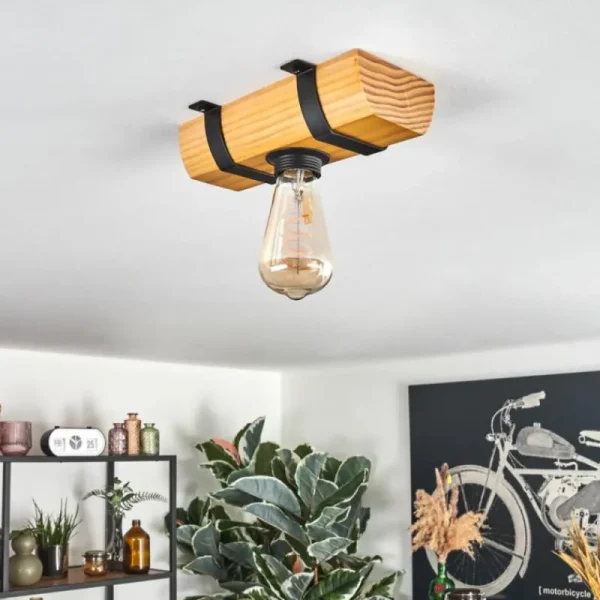 hofstein Skads Plafonnier, Spot de plafond Écru, Noir, 1 lumière* Lampes Modernes
