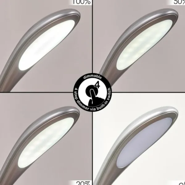 hofstein Sneslev Lampe de bureau, Lampe à poser LED Argenté, 1 lumière, Changeur de couleurs* Lampes Modernes