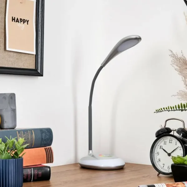 hofstein Sneslev Lampe de bureau, Lampe à poser LED Argenté, 1 lumière, Changeur de couleurs* Lampes Modernes