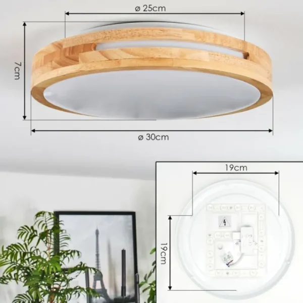 hofstein Sofo Plafonnier LED Blanc, 1 lumière* Lampes Modernes
