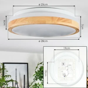 hofstein Sofo Plafonnier LED Blanc, 1 lumière* Lampes Modernes