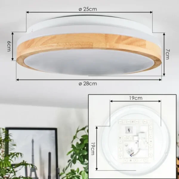 hofstein Sofo Plafonnier LED Blanc, 1 lumière* Lampes Modernes