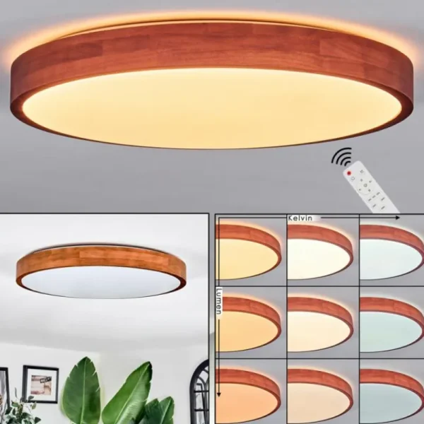 hofstein Sofo Plafonnier, Panel LED Blanc, 1 lumière, Télécommandes* Lampes Modernes