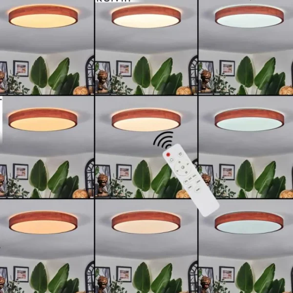hofstein Sofo Plafonnier, Panel LED Blanc, 1 lumière, Télécommandes* Lampes Modernes