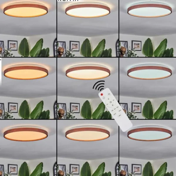 hofstein Sofo Plafonnier, Panel LED Blanc, 1 lumière, Télécommandes* Lampes Modernes
