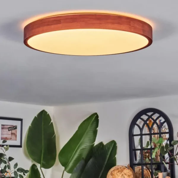 hofstein Sofo Plafonnier, Panel LED Blanc, 1 lumière, Télécommandes* Lampes Modernes