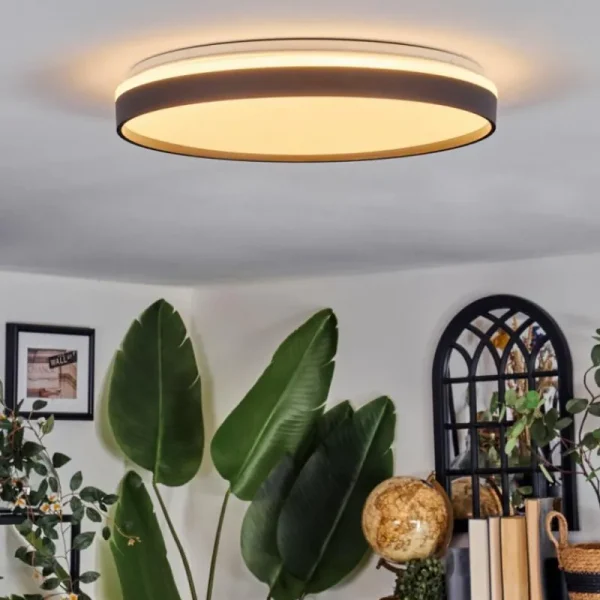 hofstein Sofo Plafonnier, Panel LED Blanc, 1 lumière, Télécommandes* Lampes Modernes