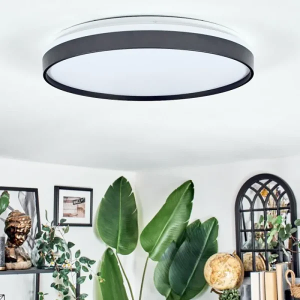 hofstein Sofo Plafonnier, Panel LED Blanc, 1 lumière, Télécommandes* Lampes Modernes