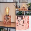 hofstein Sonhim Lampe à poser Rose, Noir, 1 lumière* Lampes En Verre